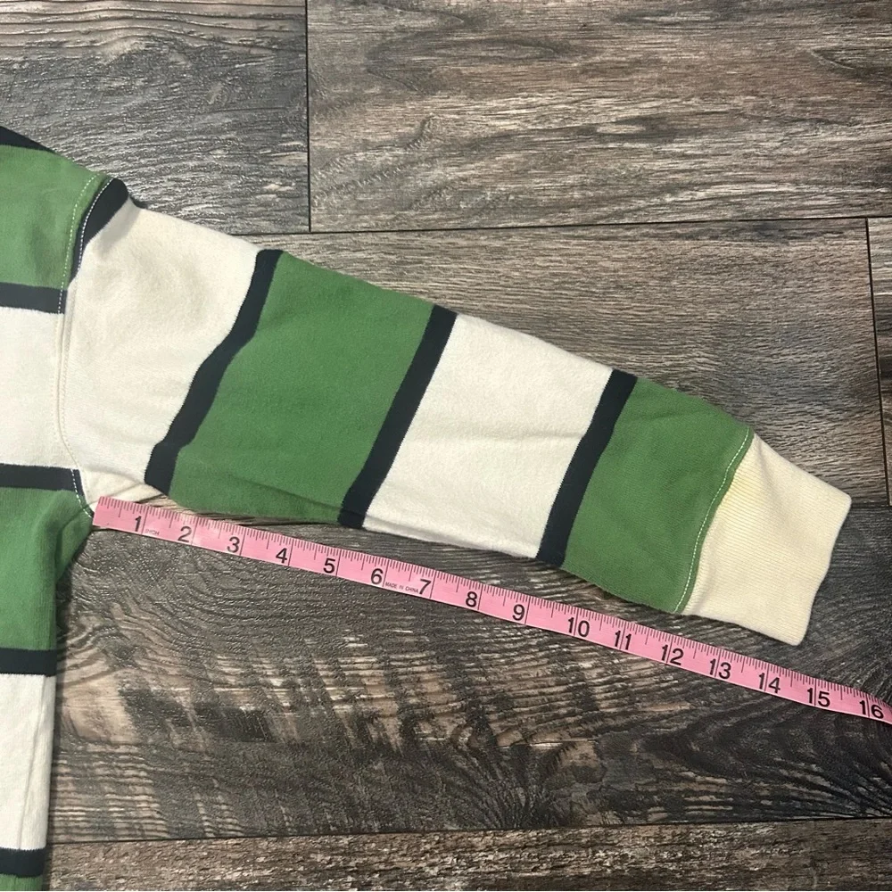 Vintage Boys Children’s Place Rugby Long Sleeve Green White Navy Size 7/8 M